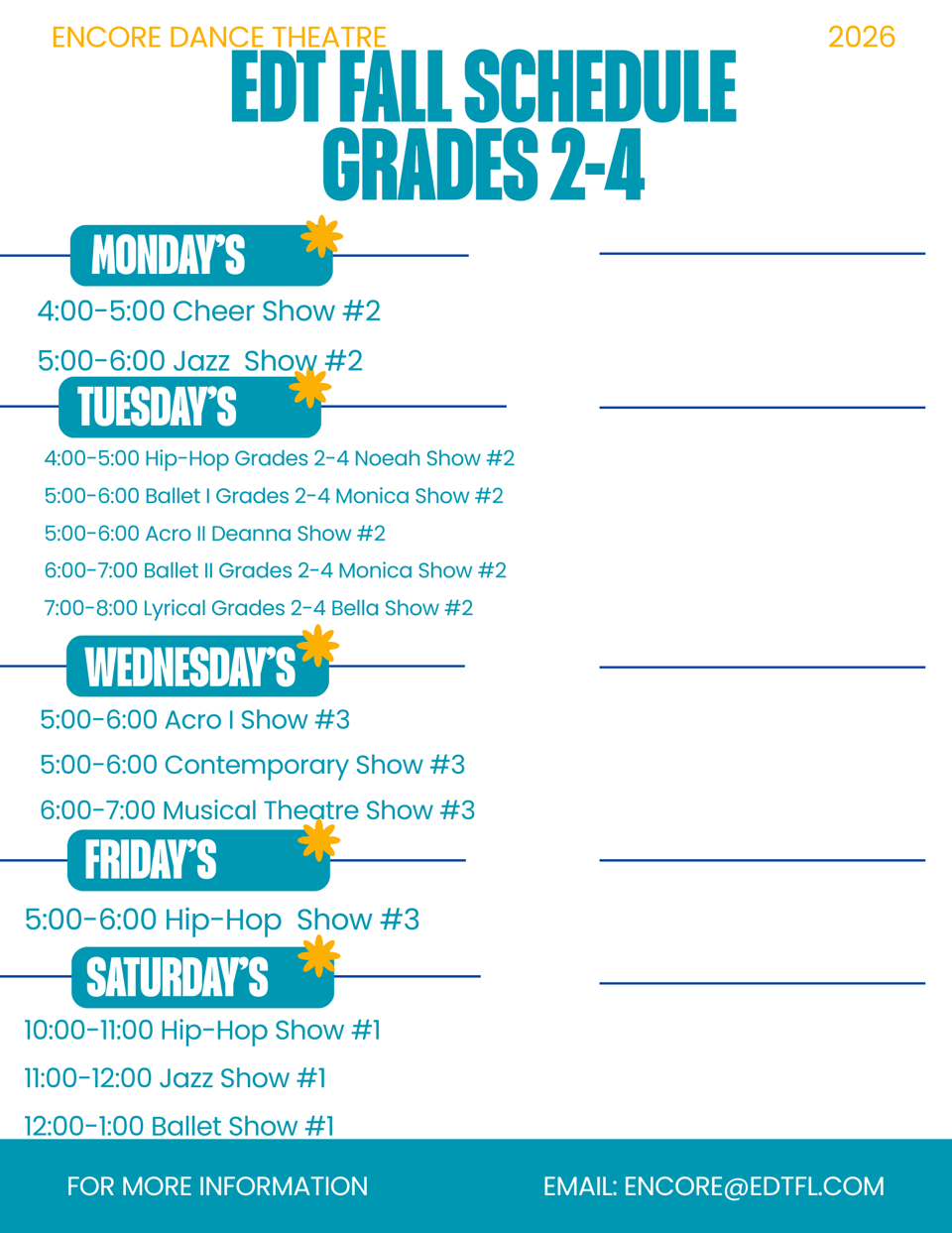 fall classes