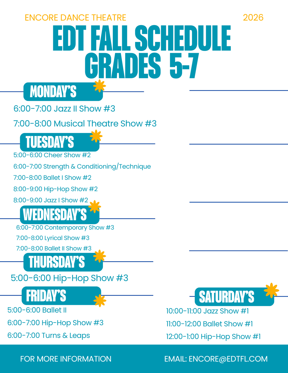 fall classes