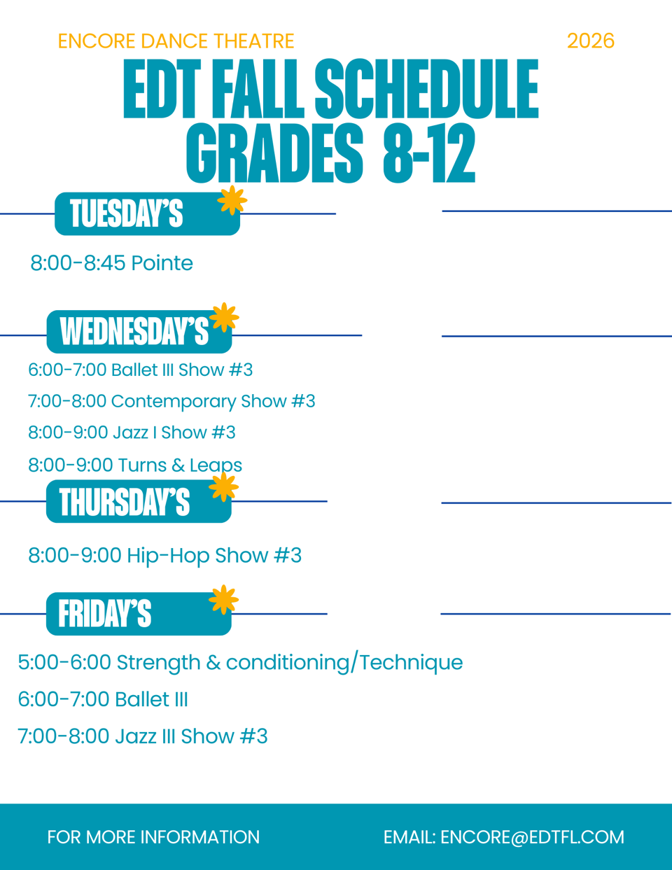 fall classes